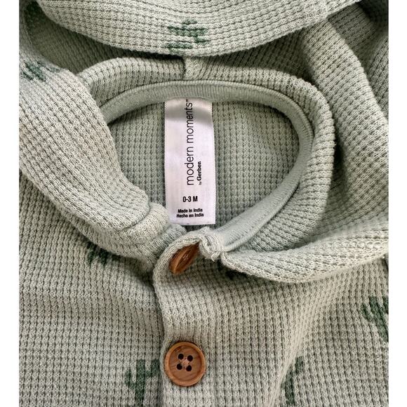 MODERN MOMENTS Cactus Hooded Romper 0-3m - Picture 2 of 4